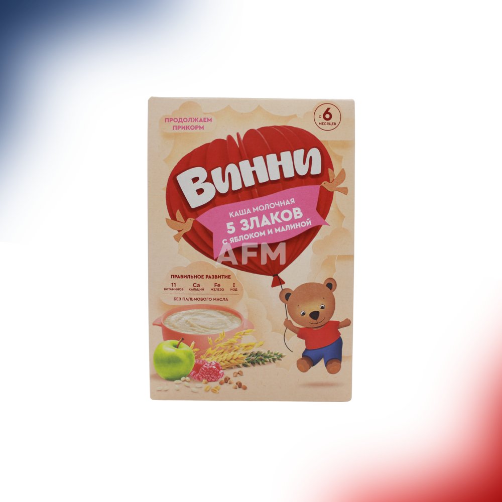 ВИННИ каша мол.5 злаков 6м+ 200г ябл.мал